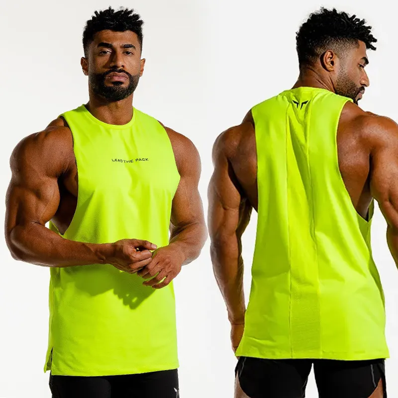 Märke kroppsbyggande coola fluorescerande färger tank top män gym-klädd sträng fitness gym skjorta muskel träning tank topp 220601