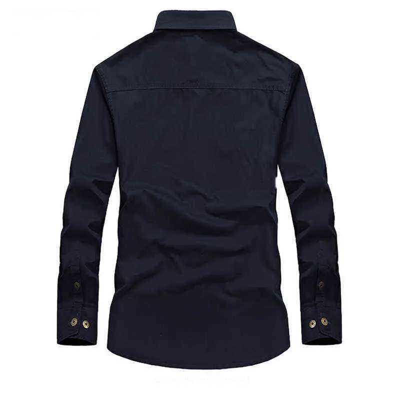 Новая мужская повседневная рубашка Pure Cotton Tooling мужской завет 2022 военные ватные рубашки мужчина бренда блузка рубашка y220803