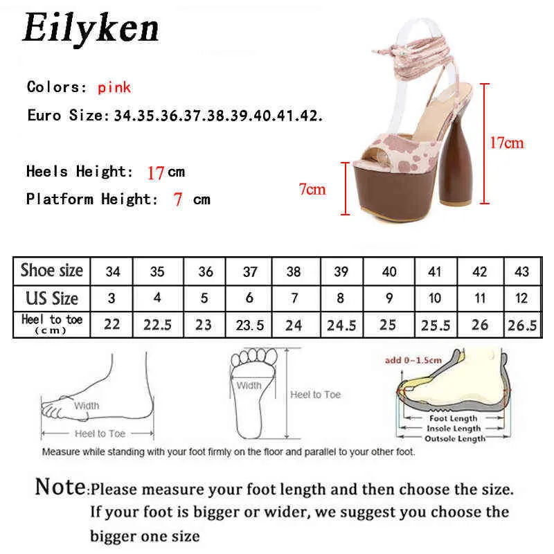 Сандалии Eillken-Sandalias de Plataforma Condenones Cruzados Para Mujer Zapatos Femeninos de Tacón Grueso Con Tiras Y Punta Abierta 220316