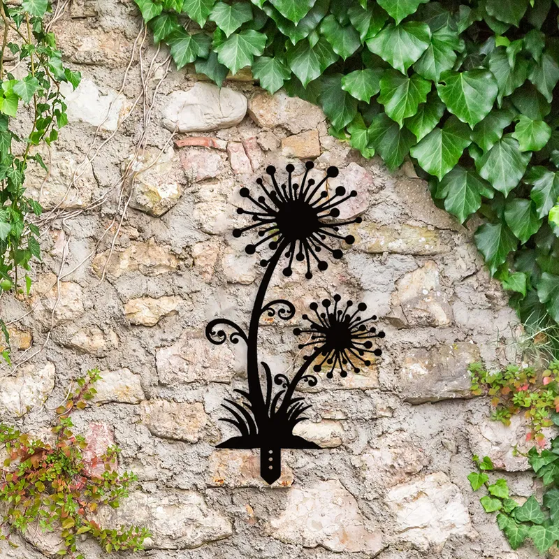 Flor creativa escultura silueta jardín decoración al aire libre Metal arte hierro hogar patio pared árbol figuritas artesanías a mano estatua 220721