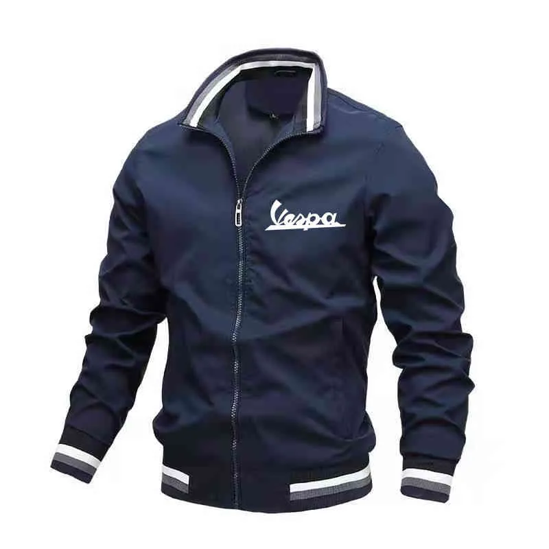 2022 Vespa Fashion Jacket Men's Windbreaker Bomber Spring and Autumn Outdoor Clothing Casual Streetwear