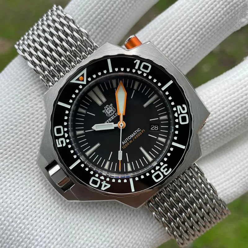 Relógios de pulso Steeldive Proplof SD1969 V3 56mm Caixa de aço inoxidável 1200m à prova d'água NH35 Automático Oversize Mens Dive WatchWristwa308Y