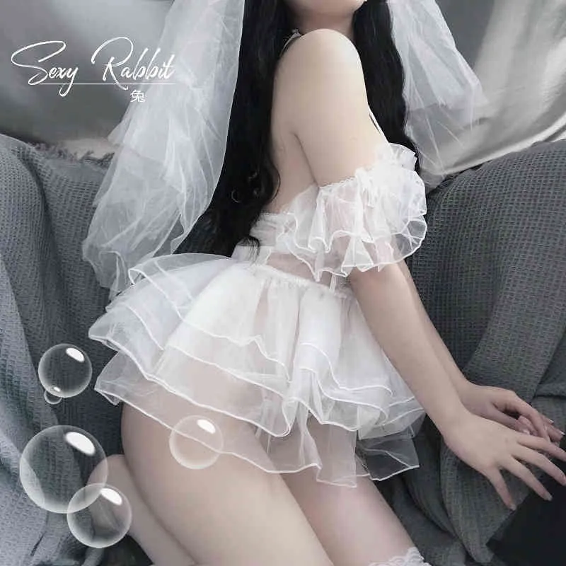 Sexy lingerie bruid meid trouwjurk kant pyjama erotische ondergoed voor vrouwen cosplay uniform verleiding rollenspel kostuums