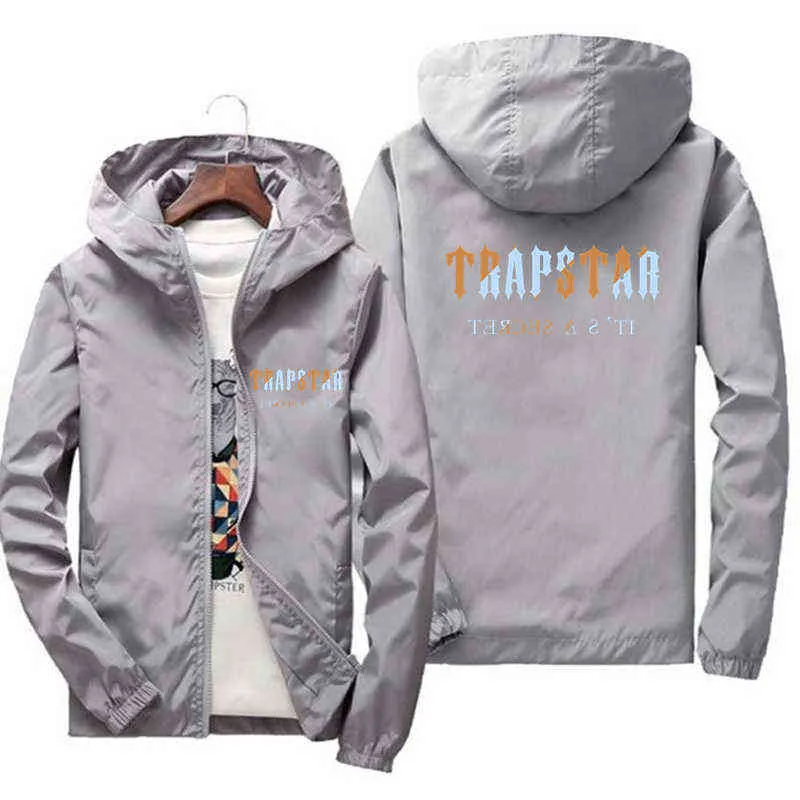 Trapstar London 2022 Men's New Long Sleeves Splicing Camouflage Windbreaker Jackets Sporting Slim Zipper Hoodies Coats Clothing Y220803