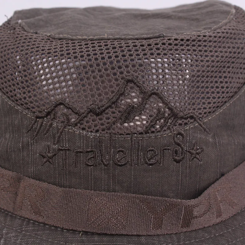 Mens Summer Mesh Breattable Retro 100 Cotton Panama Jungle Fishing S Novely Dads Beach Cap Bucket Hat 2205316943530