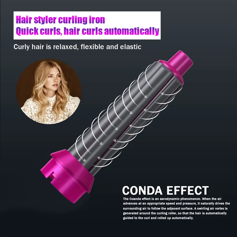 5 in 1 Hair Dryer Kit Professional Electric Air Brush Curling Iron For Barber Salon Household Curler Detachable 220702