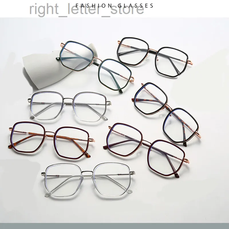 2021 Nuevo marco transparente lrregular para mujeres Anti-Blue Light Bloking Eyewear Men Fashion Brand Optical Computer Edesglasses W2296F