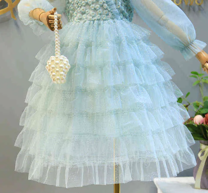 4-10y crianças vestidos para meninas vestido princesa garotas de cair roupas filhas de fantasia vestidos de festa para crianças vestido de inverno g220518