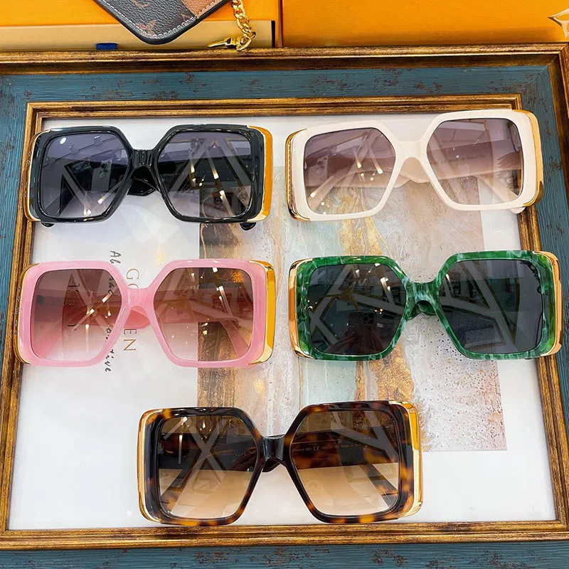 Neue Designer-Sonnenbrille Z1664W Damenmode Shopping Quadratischer Rahmen Metall Gravur Druck Damen Sonnenbrille Sommer Reise Vacat199S