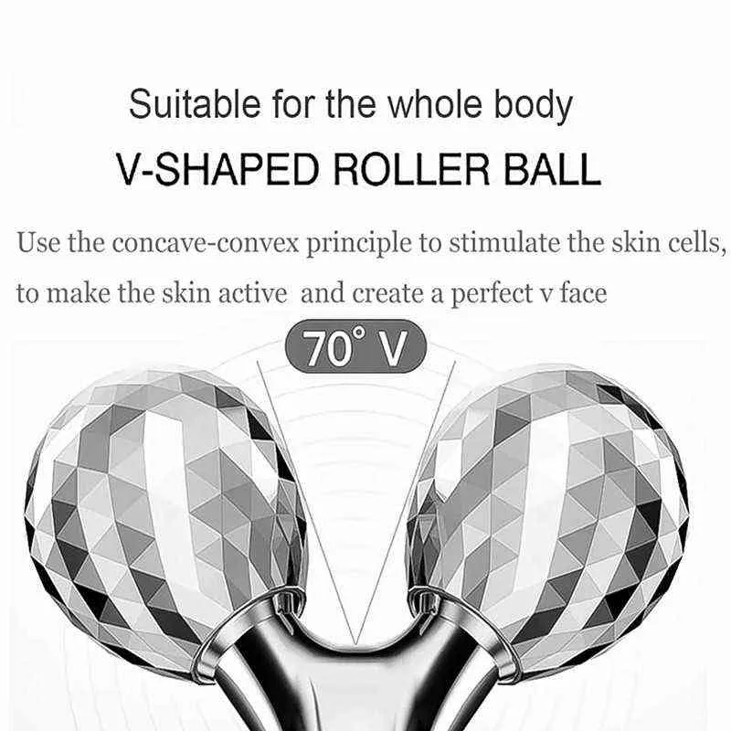 instrument podnoszący twarz 3D Manual Roller kształt podnoszenia V w kształcie litery V 2 rundy kształtowanie ciała masaż narzędzie urody 220513