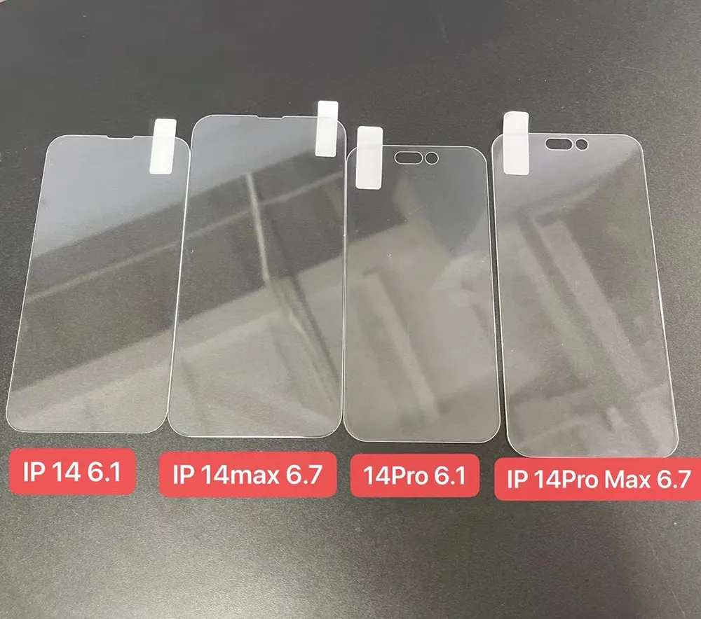 9H 압제 유리 스크린 프로텍터 iPhone 14 Pro Max 용 스크래치 필름 가드
