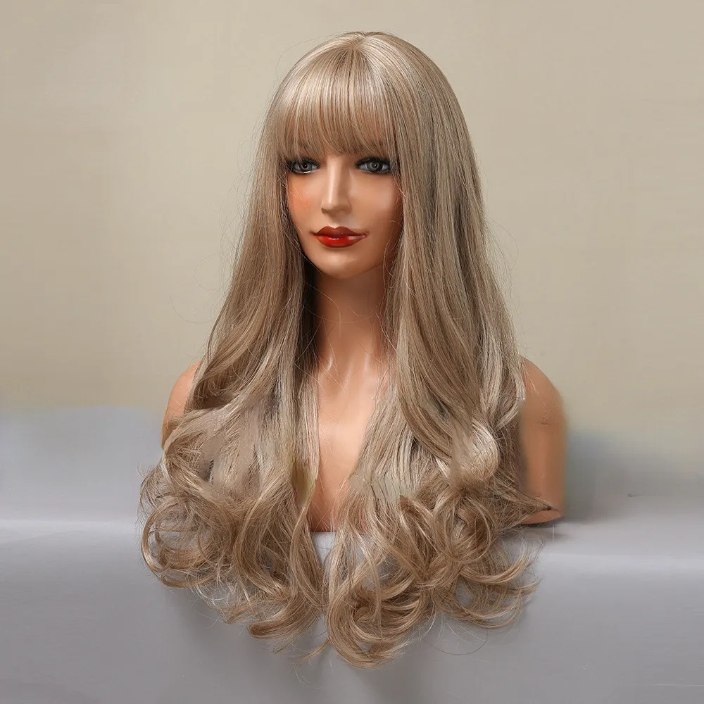 Długie ludzkie peruki włosy jasnobrązowe przezroczystą koronkową przednią perukę prostą fala ciała dla kobiet