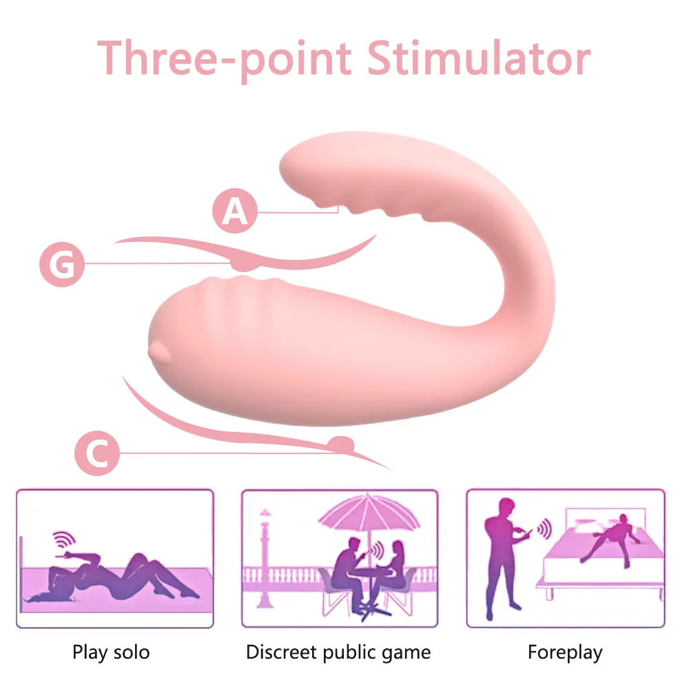 U Vorm Draadloze Bluetooth Dildo Vibrator voor Vrouwen APP Afstandsbediening Dragen G Spot Vibrerende Ei Clit Vrouwelijke Slipje sexy Speelgoed