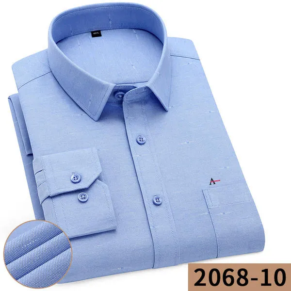 Reserved Aramy Bamboo fiber men's plaid shirt casual business men's formal shirt long-sleeved fashion men's chest pocket 220516