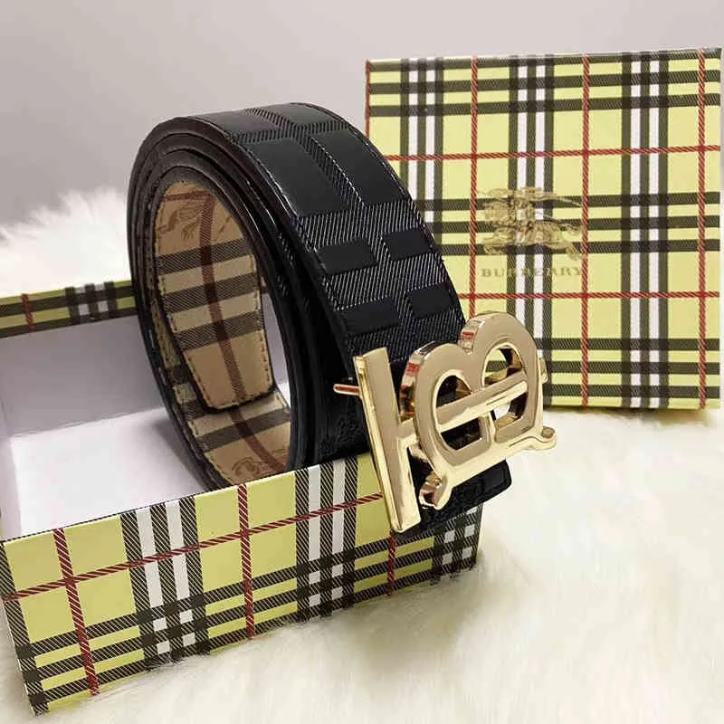Cinturón de lujo para hombre cinturón con hebilla lisa misma marca famosa estilo de moda de doble cara 6970147