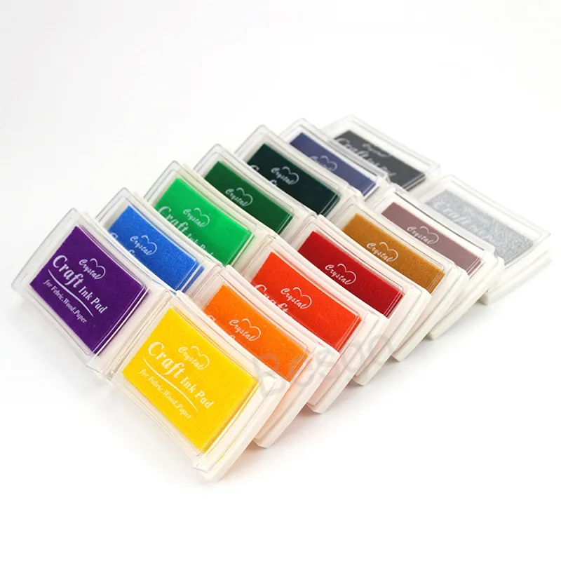 Candy Color Ink Pad Hand Account Diy Stamp Schwamm Stempel Stempel Office School Supplies Fingerabdruck Scrapbooking Accessoires BH6970 Tyj