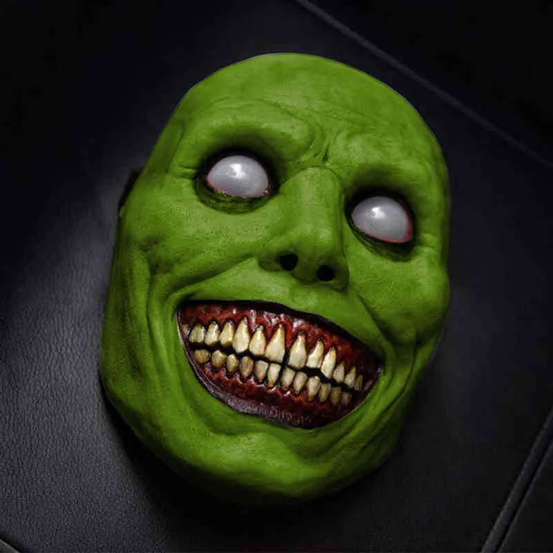 Glödande LED Mask Creepy Halloween Mask, Leende Demoner, De onda Cosplay Props, Horror Holiday Party 2021 Present, Masque G220412