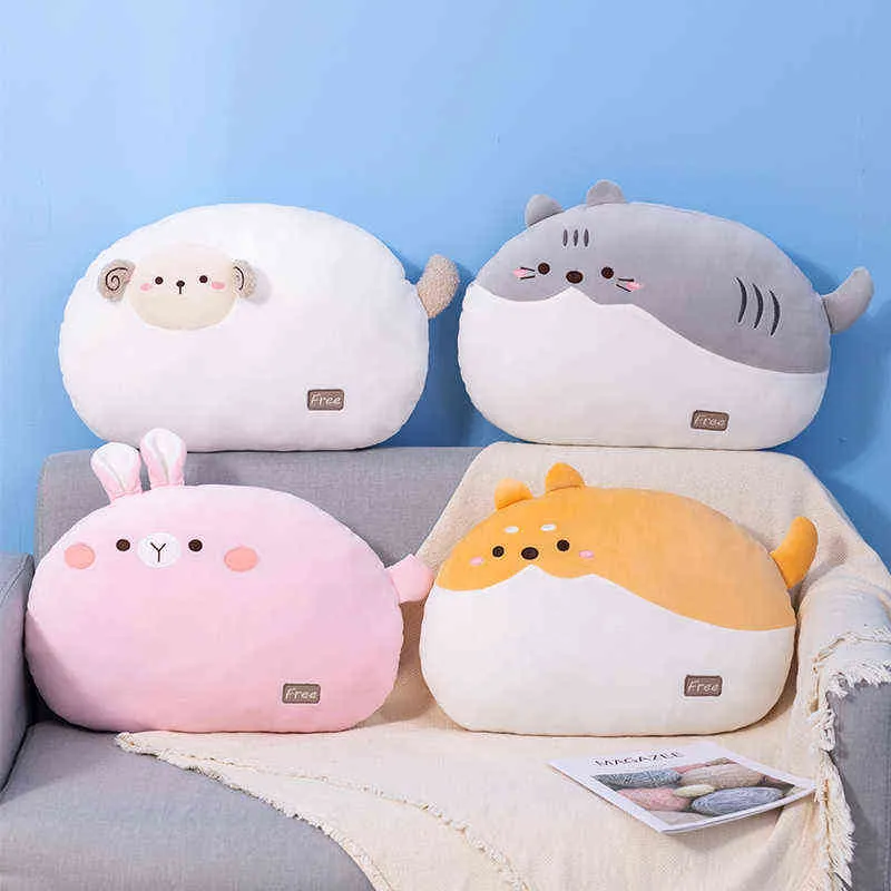 Cm Kawaii Tier Schaf Kaninchen Katze Shiba Inu Hund Plüschtier Cartoon gefüllt weiches Kissen Sofa zurück Geschenk für Mädchen Kinder J220704