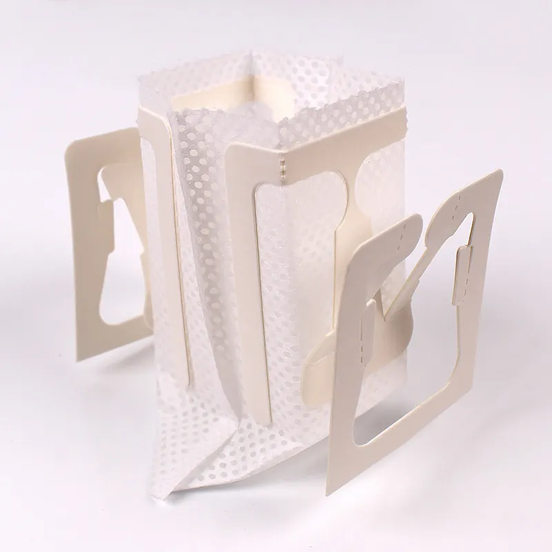 50 st/packar engångs kaffeväskor Fliter bärbara hängande kaffefilter örat Eco Paper Coffee Påsar espresso
