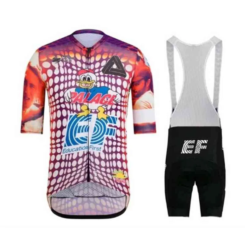 Ef Rcc Ensemble de combinaison de cyclisme professionnel pour homme Maillot de vélo de montagne d'été respirant Maillot Ropa Ciclismo