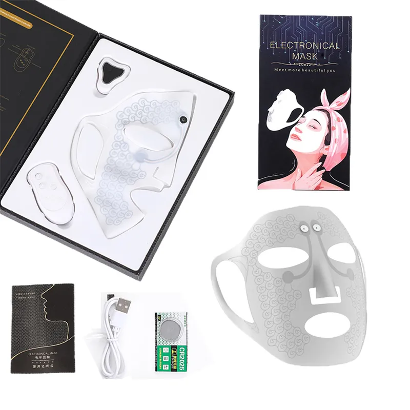 EMS Electric Pulse Face Mask Cream Absorption Massager Anti Wrinkle Skin Lifting Firming Beauty Device Machine 220426