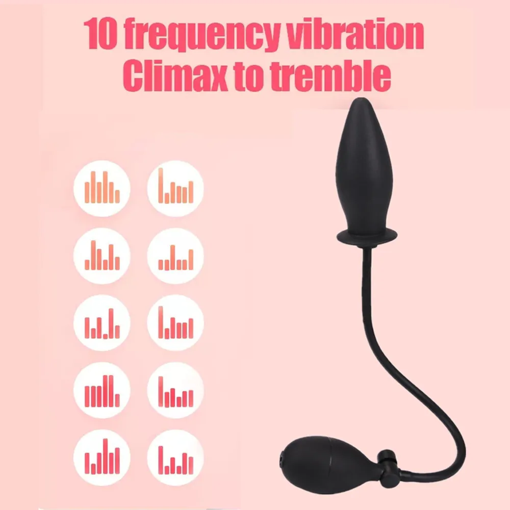 Inflatable Air-Filled Pump Anal Butt Plug Soft Dildo Dilator Anus Massager sexy Toys For Men Woman Stimulator Couple Products