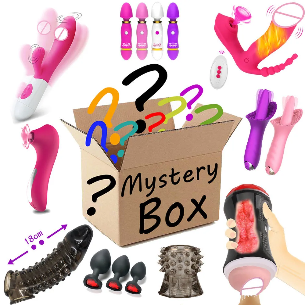 Lucky Bag Mystery Box Vibratori Dildo Masturbation Cup Giocattoli sexy anali Anelli del pene Boutique Casuale Regalo di alta qualità più popolare