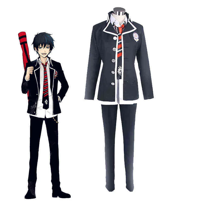 Okumura Rin Cosplay Come Blue Exorcist Uniforme escolar unisex Ao No Exorcist Universidad ortodoxa Halloween Carnaval Uniforme Traje L22080275E