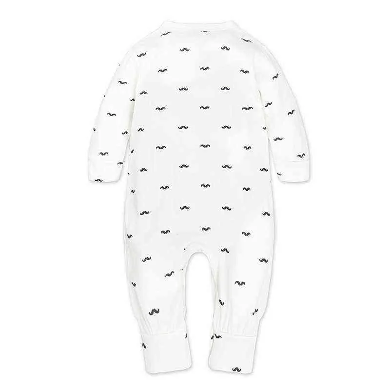 0-2Y Baby Jungen Overall für Neugeborene Mode Druck Langarm Strampler 2021 Herbst Neue Baumwolle Kinder Kleidung Mädchen Kostüme G220510