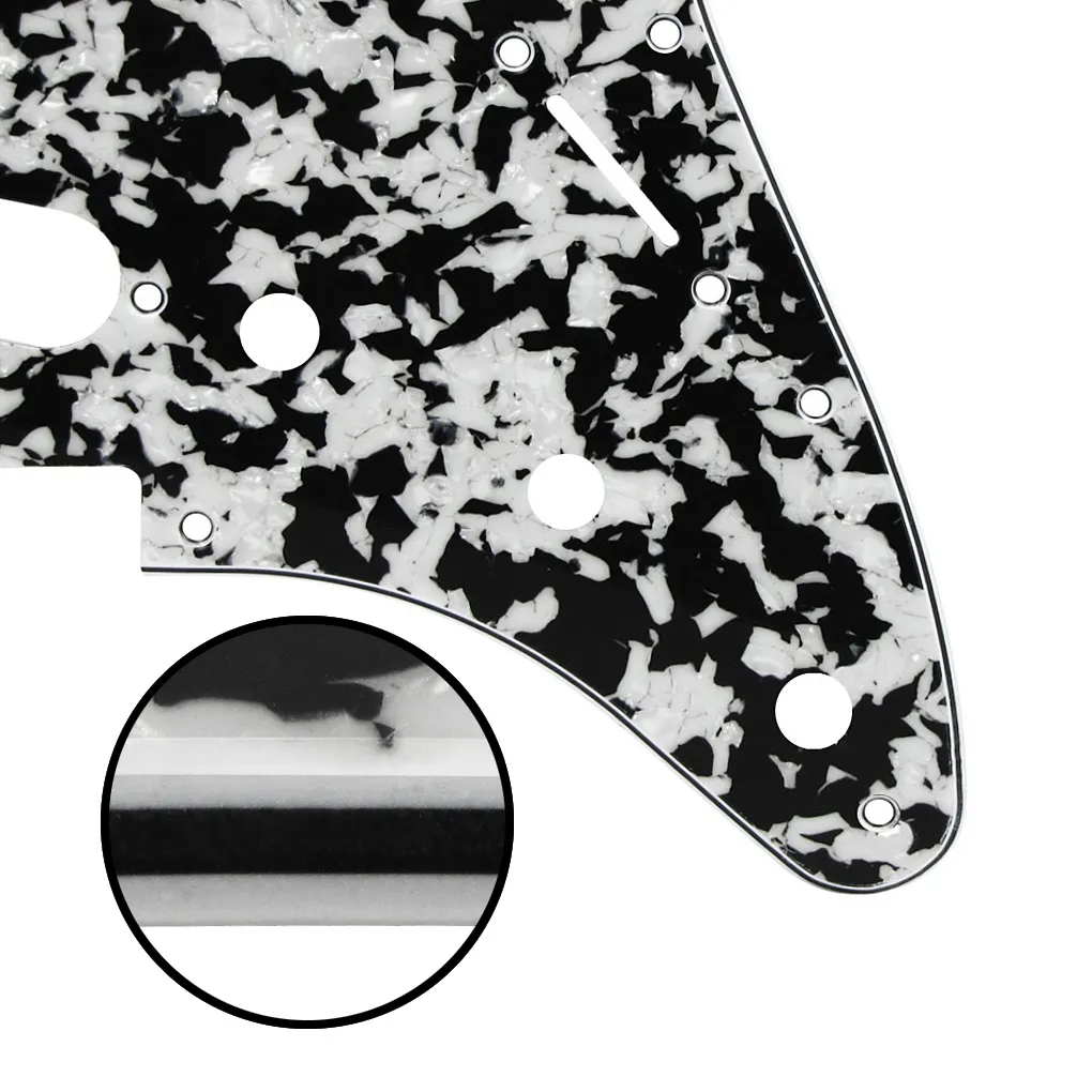 Ensemble de 11 trous SSS Pickguard plaque arrière de guitare couvercles de ramassage fermés embouts de commutateur pièces de guitare