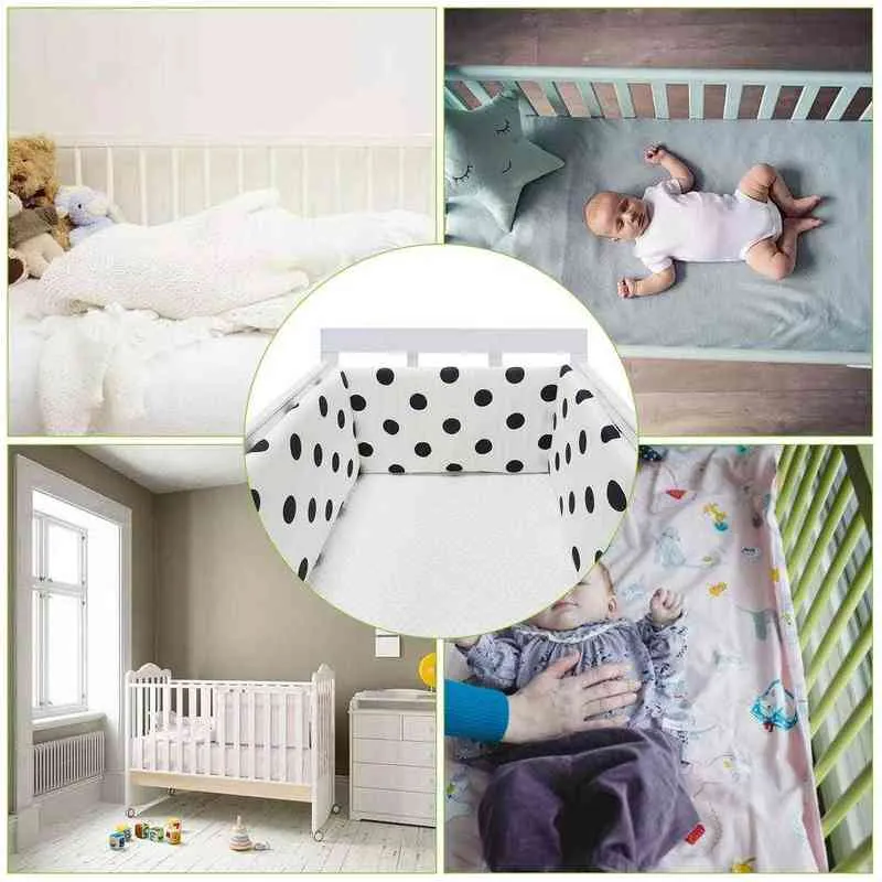 Pare-chocs de lit de bébé en une pièce Doublure de lit de bébé rembourrée douce et douce pour la peau Convient pour protéger votre enfant dans le ménage G220421