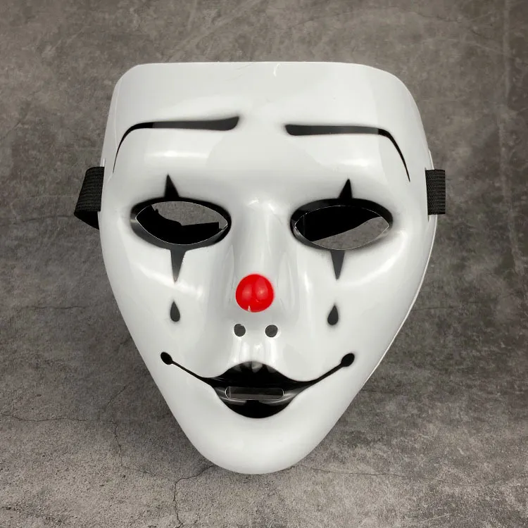 Enfants vendant des accessoires d'Halloween mascarade visage complet Hip Hop peint à la main blanc danse de rue hommes masque adulte 220707