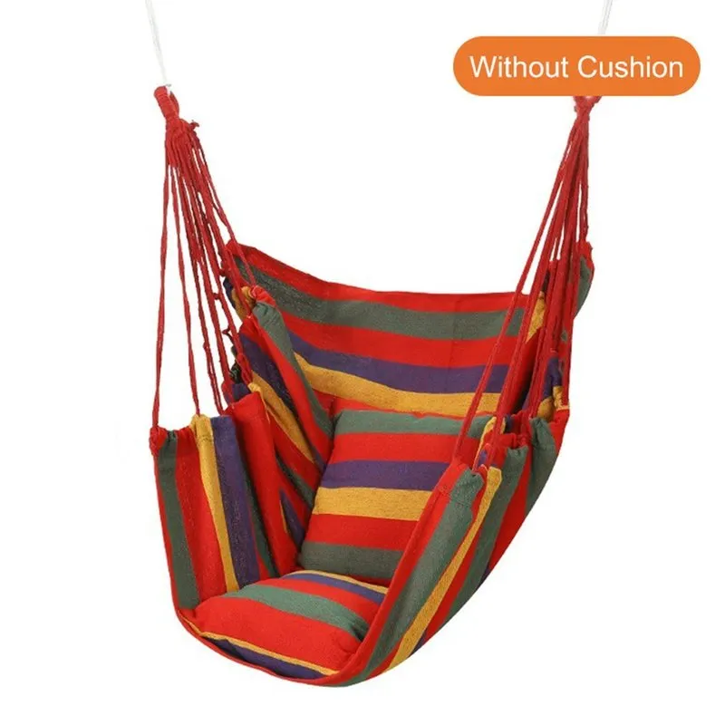Canvas hangende hangmatstoel hangende touw swing bed 200 kg lading lager voor outdoor tuin veranda strandcamping reizen 220606