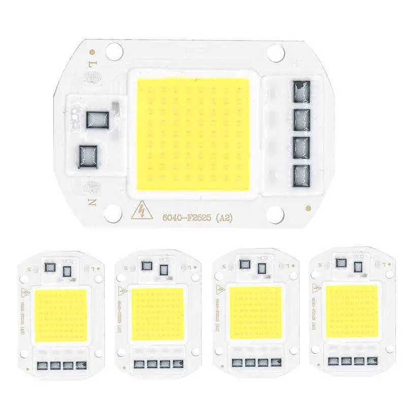 50W LED ampul Cob Chip Yüksek Güç 220V Dış mekan kapalı taşkın ışığı DIY LED SOĞUK BEYAZ H220428 için sürücüye gerek yok.