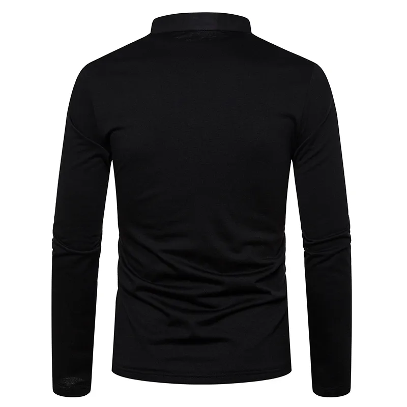 UrSporttech Solid Color T Shirt Men Long Sleeve Casual T Shirt Topps Kläder Spring Autumn Streetwear Fashion T Shirts 220714