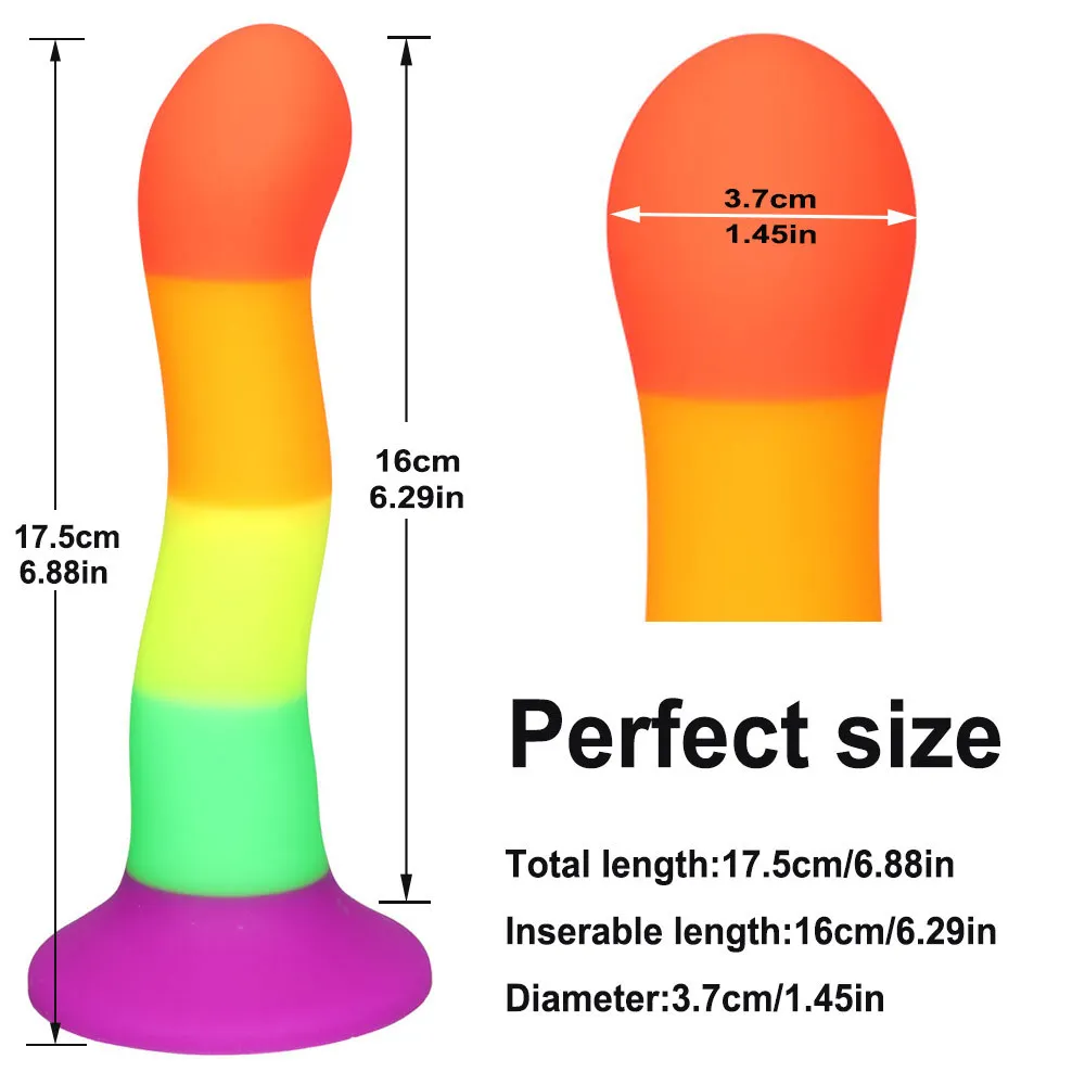 Godes en Silicone arc-en-ciel de 7 pouces Plug Anal ventouse réaliste jouets sexy pour femmes masturbateurs lesbiennes outils de pénis