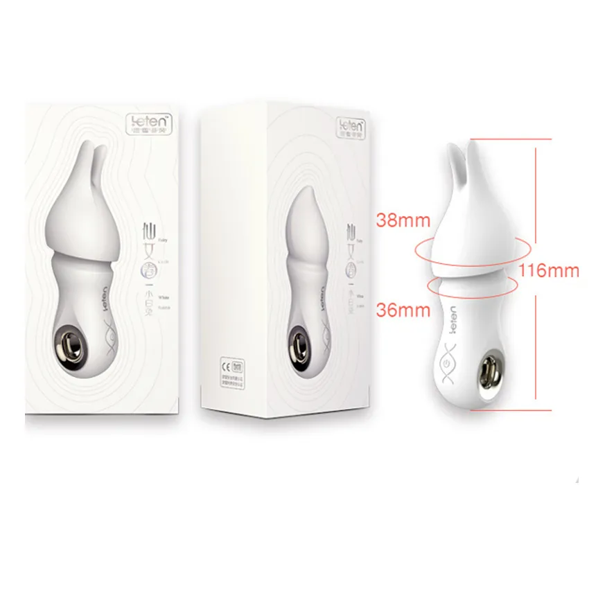 Leten Electromagnetic Pulse Thrusting Dildo Vibrator Powerful Rabbit Bullet Automatic Piston Telescopic Vibe for Women