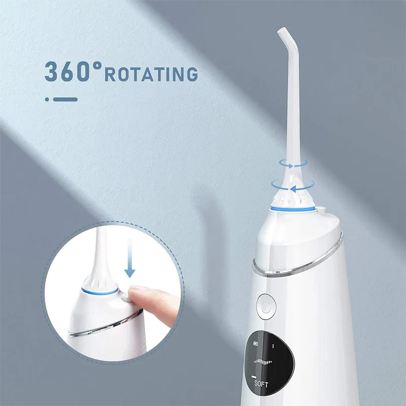 Liberex Oral Irrigator Water Flosser Bärbar sladdlös Irrigator Dental USB Uppladdningsbar IPX7 vattentät 4 lägen Tandrengöring 220518