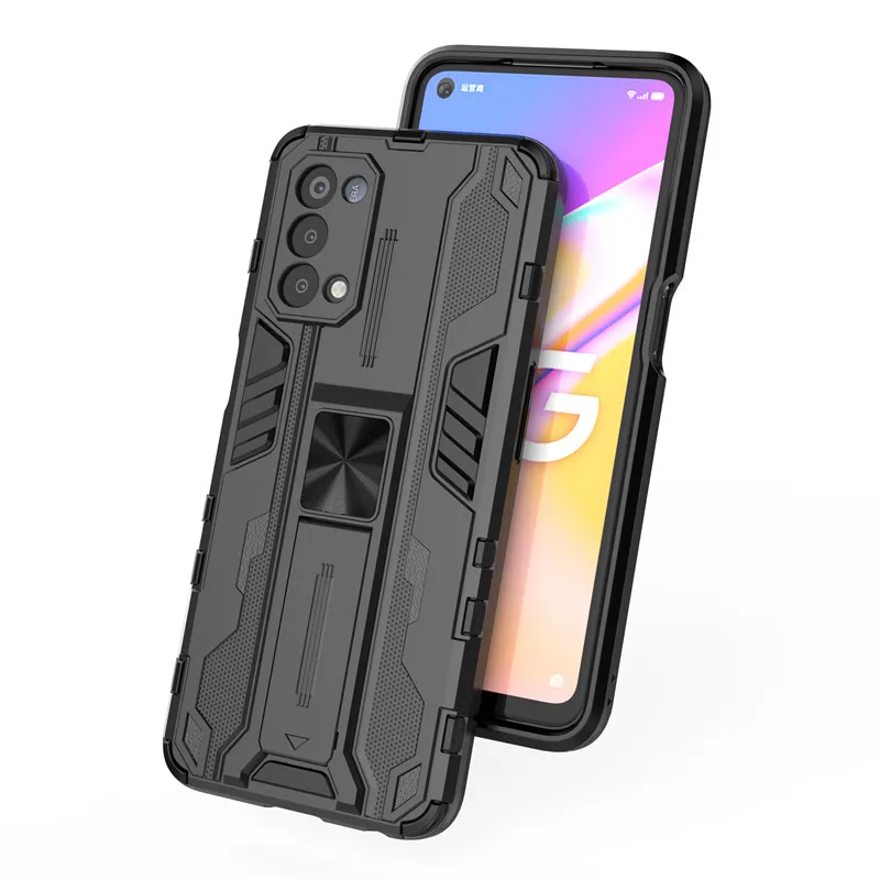 Magnetic Kickstand TPU Bumper Armor Wstrząsy Szafy dla OnePlus Nord N200 5G Ochrona obiektywu Hard PC Powrót Coque Fundas