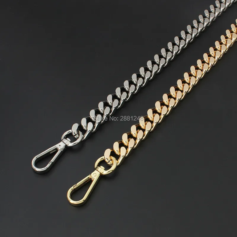 1-15mm thick Aluminum chain Light weight bags strap bag parts DIY handles Accessory Handbag Straps Bag silver chain 220610