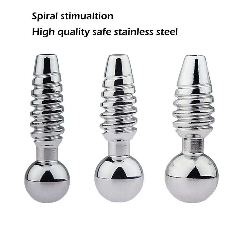 Set Male Screw Shape Urethra Short Dilator Urethral Plug Sounding sexy Toys For Men Penis Masturbation5445032