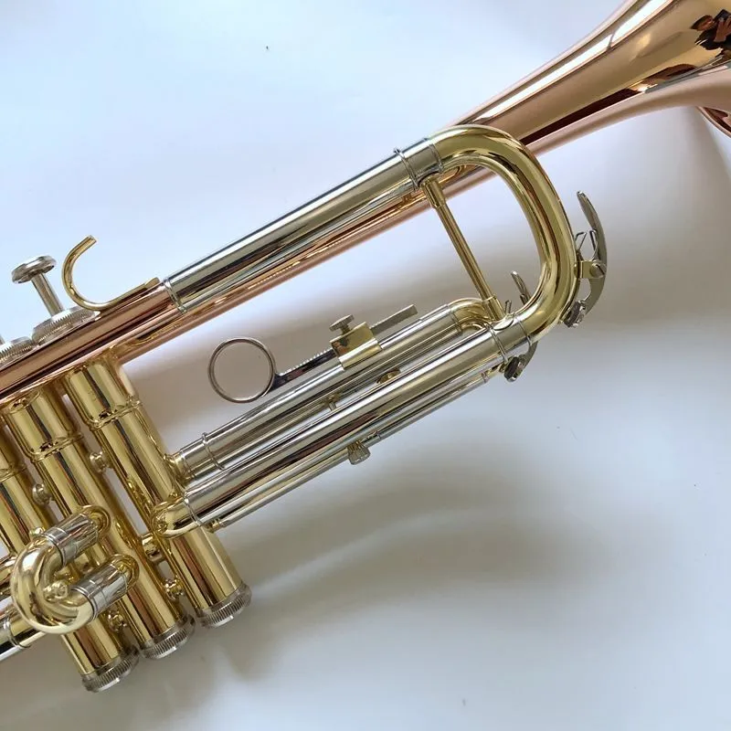 Japon yüksek kaliteli trompet müzik aleti b düz altın gümüş kaplama profesyonel trompet ile
