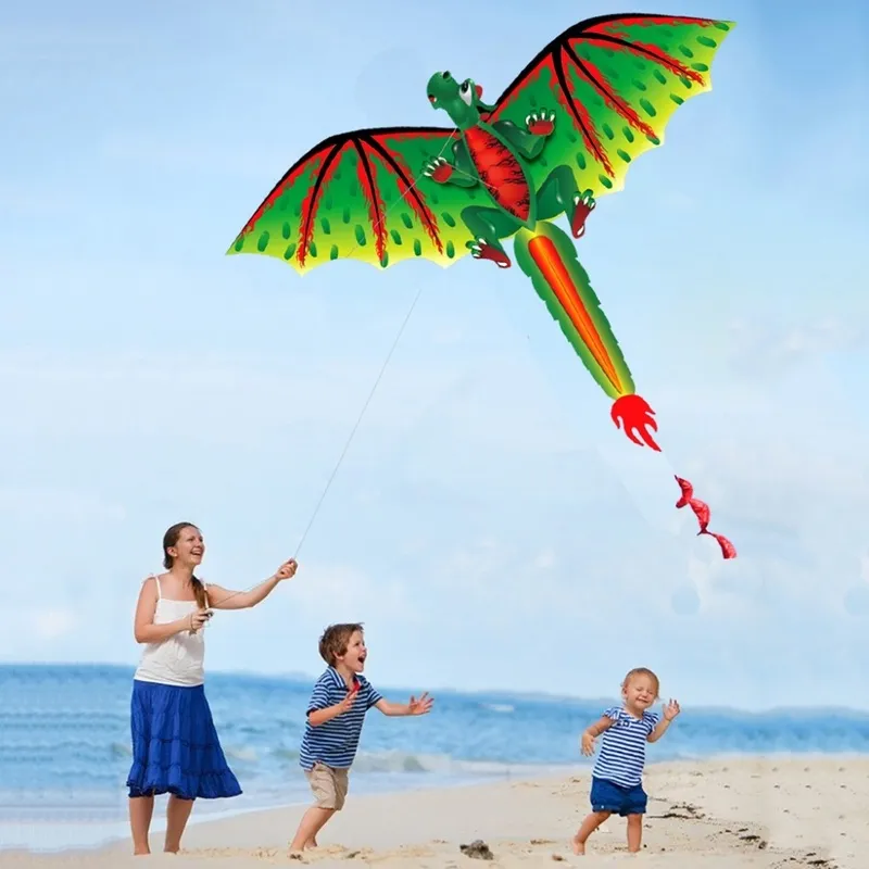 Niedlicher 3D-Dinosaurier-Drachen für Kinder, Flugspiel, Outdoor-Sport, Spielspielzeug, Garten, Stoffspielzeug, Geschenk mit 100 m Leine 220602