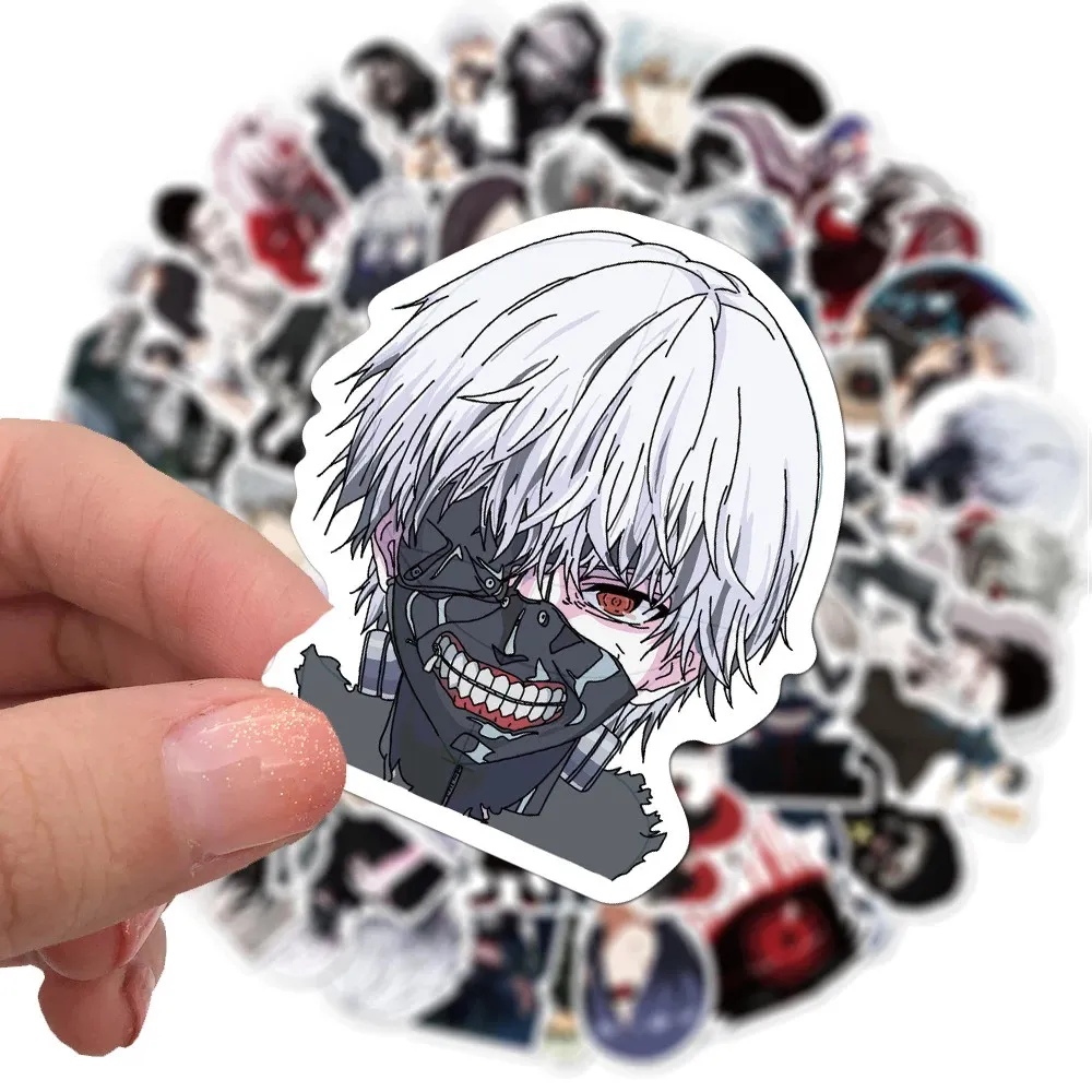 Yeni Su Geçirmez 10/50 adet Japonya Anime Tokyo Ghoul Sticker Graffiti Bagaj Laptop Için Kaykay Bisiklet Çıkartması Pegatinas Çıkartmalar Çocuk Hediye Araba Sticker