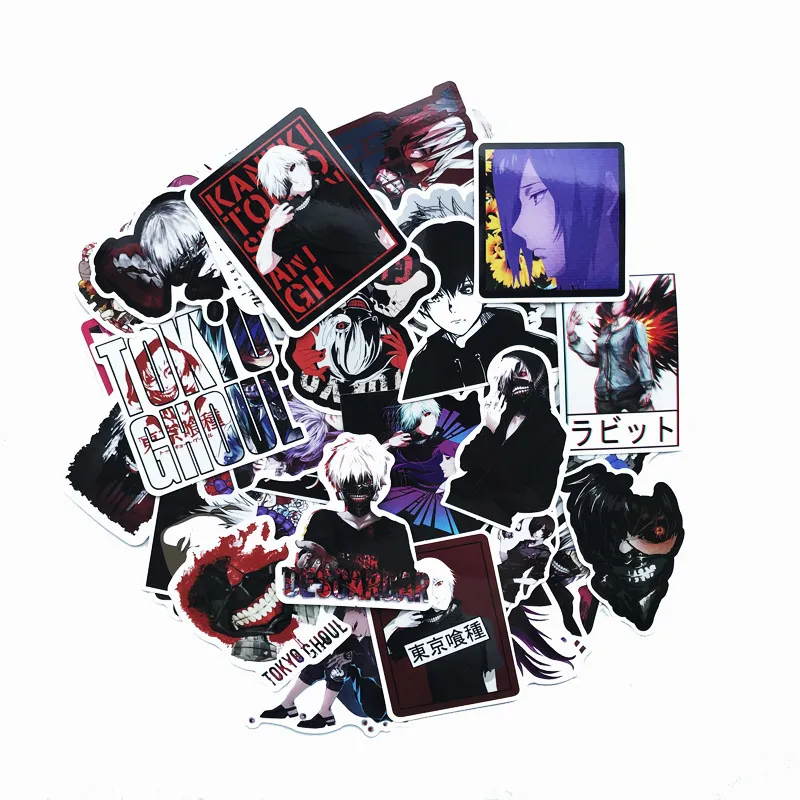 New Waterproof 10/30/Japan Anime Tokyo Ghoul Sticker Graffit Decals DIY Motorcycle Luggage Laptop Bike Guitar Skateboard Kid Toy Car sticker