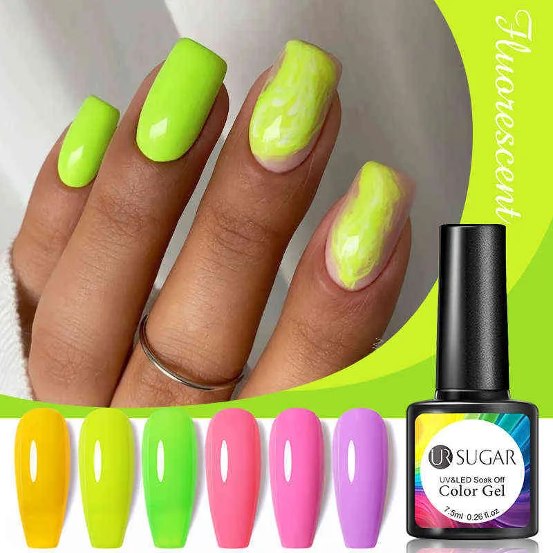 NXY Nail Gel 7 5ml Barnices de esmalte de neón Uñas híbridas fluorescentes para manicura Semi permanente Soak Off Esmalte Uv 0328