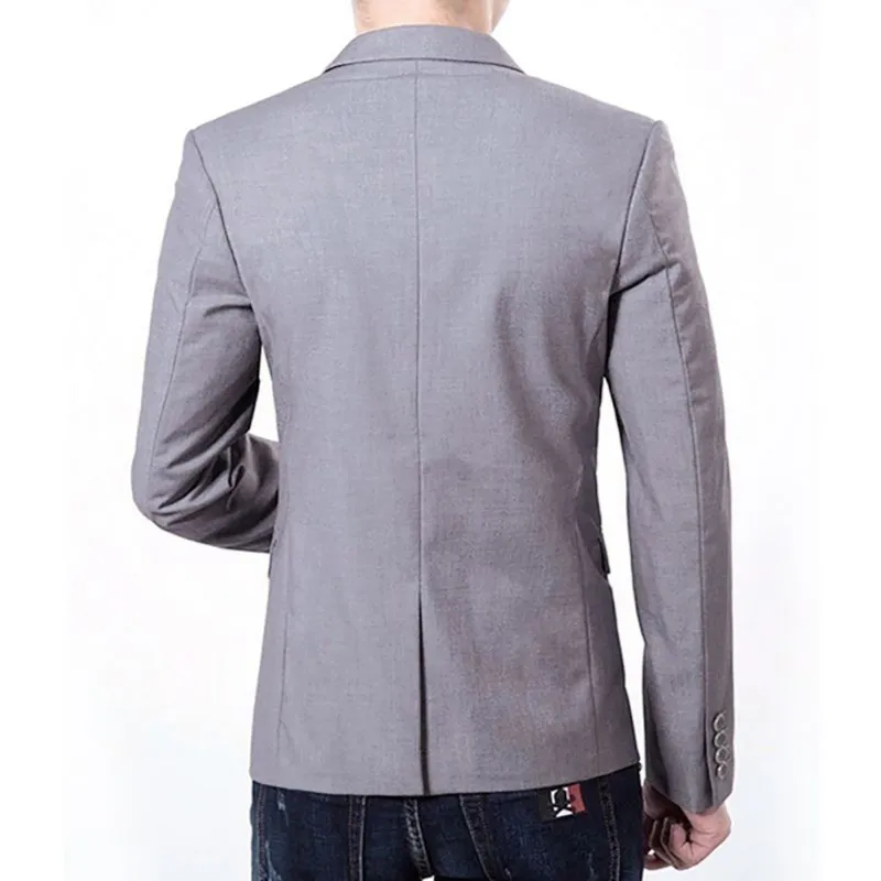 Chaquetas para hombres Moda Hombres Slim Fit Formal Un botón Traje Business Blazer Abrigo Chaqueta Tops Traje Masculino Oficina Negro Azul 220527