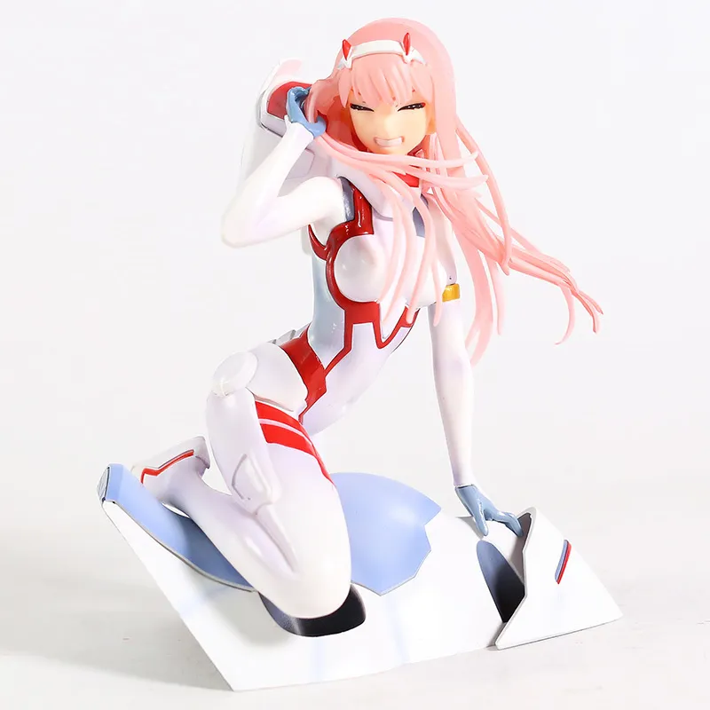 Anime Figura Darling no Franxx Zero Dois 02 Roupas Vermelhas / Brancas Sexy Meninas PVC Action S Toy Collectible Modelo 220409