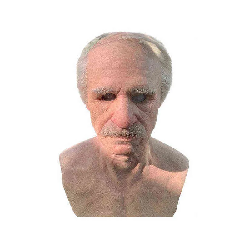 The Elder Another Me copricapo silicone realistico umano a copertura la testa piena di baffi di Halloween Props wwo66 l220530