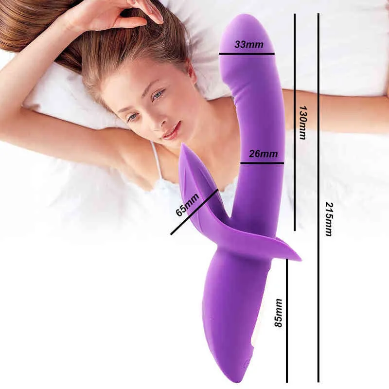 NXY Vibratörler G Spot Tavşan Vibratör 16 Titreşim Modu ile Klitoris Stimülasyonu için Yetişkin Seks Oyuncakları Çift Motor Kadın Çift Şarj Edilebilir 220505